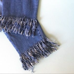 Forever21 Ankle Jeans with Fringe-Bottom